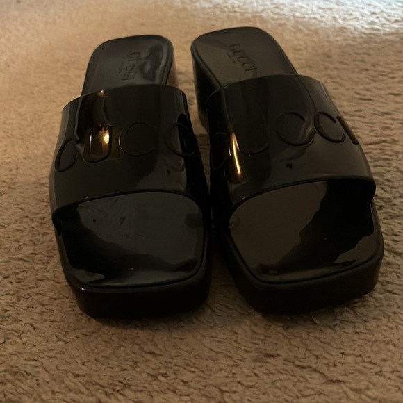 Gucci Shoes Gucci Womens Platform Block Heel Slide Sandals Poshmark